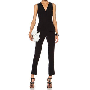 A.L.C. Mae Viscose- Silk Blend Jumpsuit Black Size 2